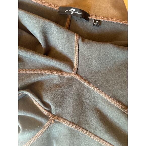 7 for all mankind Brown Faux leather Moro Leggings size Medium - Picture 8 of 10